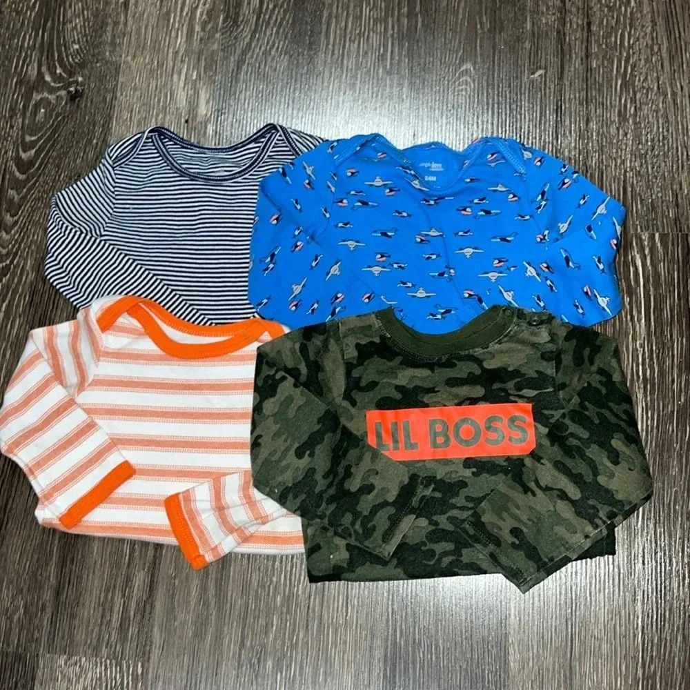 Set of 4, 24 month long sleeve tops
